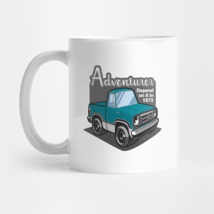 Turquoise Adventurer (White-Based) - 1972 Mug